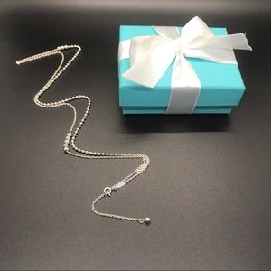 ❤️Auth Tiffany & Co sterling silver mixed beaded adjustable chain NEW unworn❤️